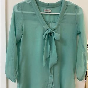 Pull&Bear Turquoise Blouse